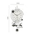 Black and White colour metal wall clock